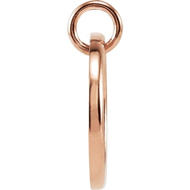 14K Rose Gold Round 1 Mm I1, G-H Polished 1/10 Ctw Natural Diamond Posh Mommy Initial S Pendant