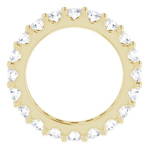 14K Yellow Gold Round 3 Mm G-H Si2-Si3 1 3/4 Ctw Natural Diamond Eternity Band Size 4.5