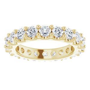 14K Yellow Gold Round 3 Mm G-H Si2-Si3 1 3/4 Ctw Natural Diamond Eternity Band Size 4.5
