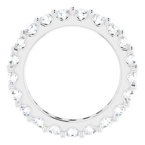 Platinum Round 3 Mm G-H Si2-Si3 1 7/8 Ctw Natural Diamond Eternity Band Size 5.5