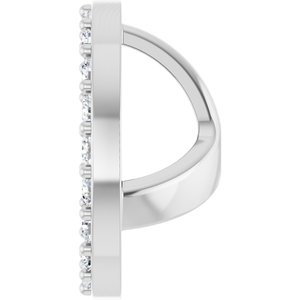 14K White Gold 6.5 Mm Pair Polished 1/3 Ctw Lab-Grown Diamond Halo-Style Earring Jackets