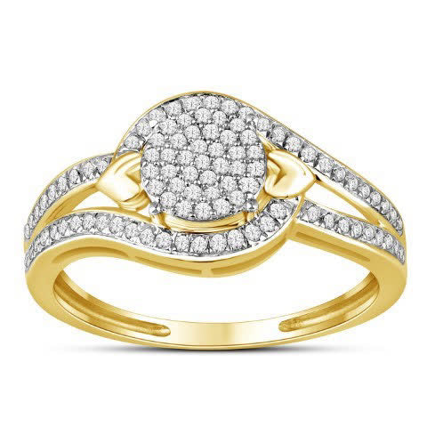 10K Yellow Gold 0.33 Cttw Diamond Ladies Ring