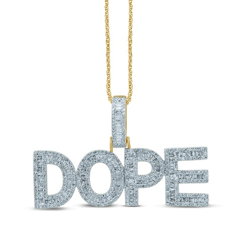 10K Yellow Gold 1.59-1.68 Cttw Diamond Dope Charm