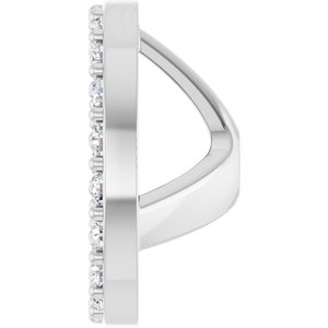 14K White Gold 6 Mm Pair Polished 1/4 Ctw Lab-Grown Diamond Halo-Style Earring Jackets