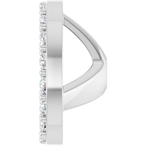 14K White Gold 5.5 Mm Pair Polished 1/4 Ctw Lab-Grown Diamond Halo-Style Earring Jackets