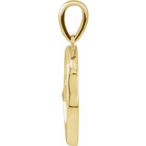 14K Yellow Gold Sloth 22.8 X 15.4 Mm Polished Spirit Animal Pendant
