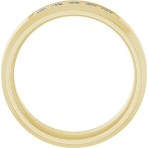 14K Yellow Gold Round 2.5 Mm F+ Vs Lab-Grown Diamond Band Size 10