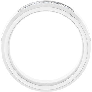 14K White Gold Square 2.5 X 2.5 Mm F+ Vs Lab-Grown Diamond Band Size 10