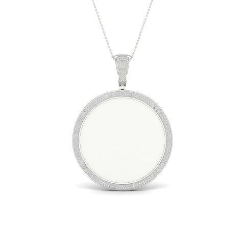 10K White Gold 1.00 Cttw Diamond Memory Pendant