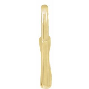 14K Yellow Gold 13.63 X 8.99 Mm Polished Heart Cutout Lock Pendant