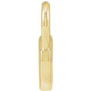 14K Yellow Gold 15.29 X 10.05 Mm Polished Engravable Lock Pendant