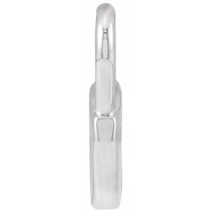 Sterling Silver 15.29 X 10.05 Mm Polished Engravable Lock Pendant