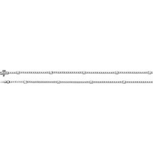 14K White Gold Round 3.1Mm G-H Si1-Si2 4 Ctw Lab-Grown Diamond Line Necklace, Length: 16 In