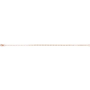 14K Yellow Or Rose Gold Or Sterling Silver Or Gold Filled 1.2 Mm Lobster Clasp Elongated Box 7" Chain