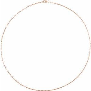 14K Yellow Or Rose Gold Or Sterling Silver Or Gold Filled 1.2 Mm Lobster Clasp Elongated Box Chain