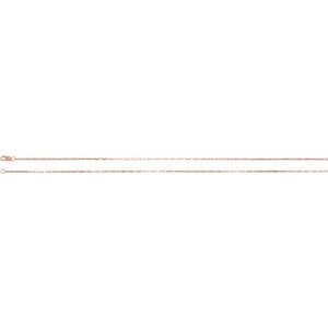 14K Yellow Or Rose Gold Or Sterling Silver Or Gold Filled 1.2 Mm Lobster Clasp Elongated Box Chain