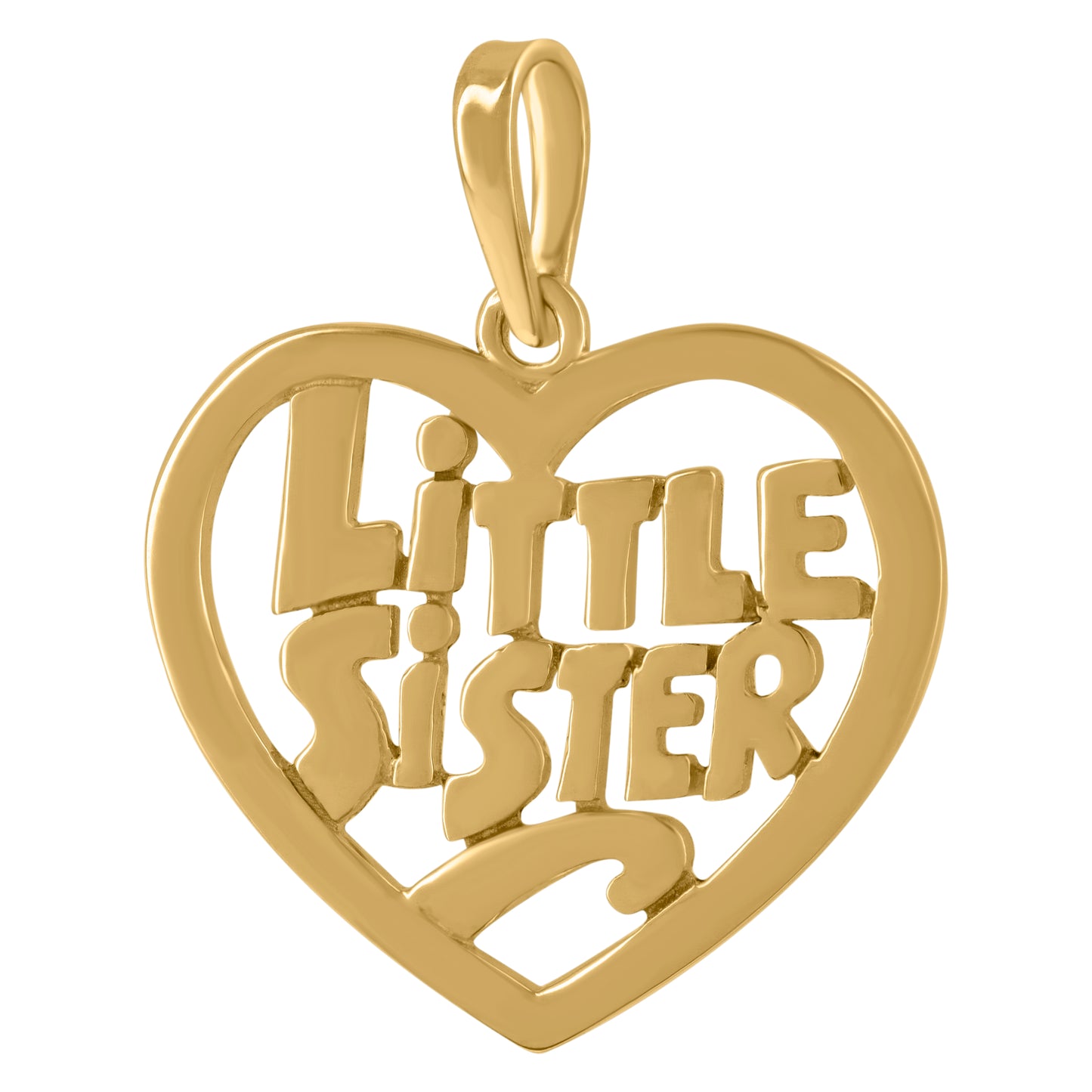 Sterling Silver Womens Fashion Little Sister Talking Charm Pendant