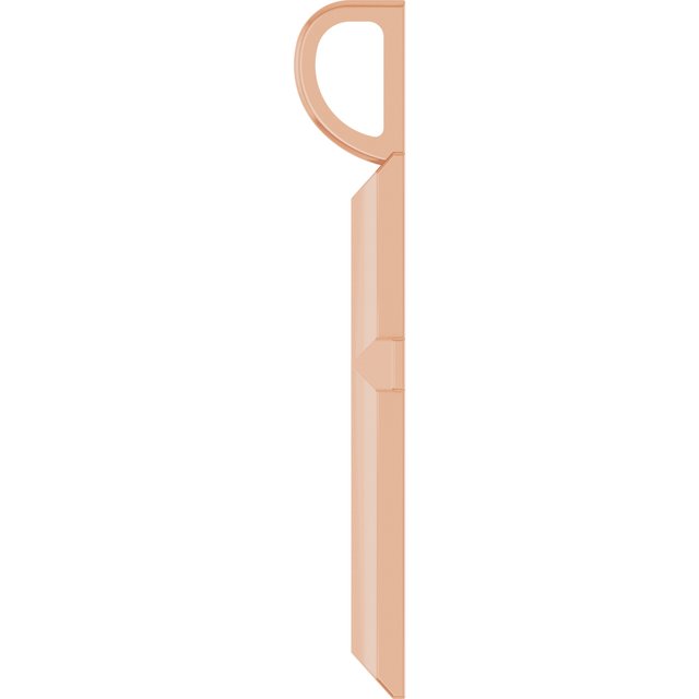 14K Rose Gold Or Platinum Polished Knife Edge Cross Pendant