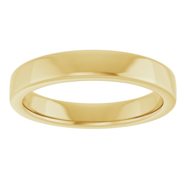 14K Yellow Gold Gold Emerald 8 X 6 Mm Polished Band, Size 7