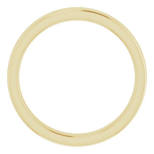 14K Yellow Gold Gold Cushion 6 X 6 Mm Polished Band, Size 7