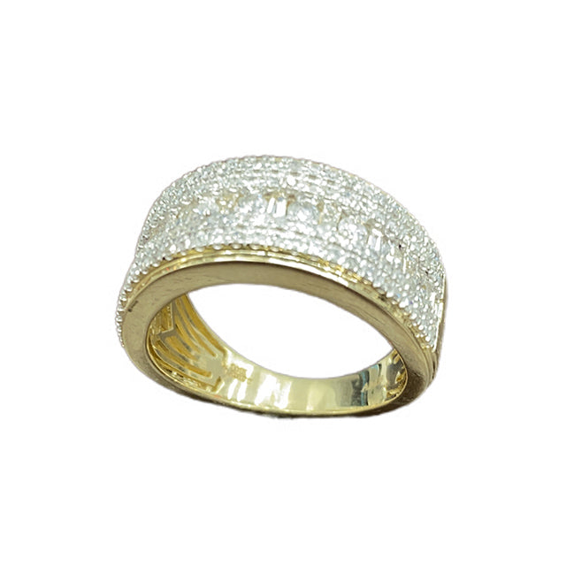 10K Yellow Gold 1.22-1.44 Cttw Diamond Mens Bands