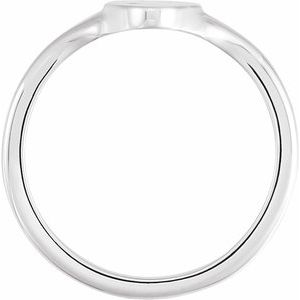Sterling Silver Oval 13 X 7 Mm Brush Polished Moon And Star Signet Ring Size 7