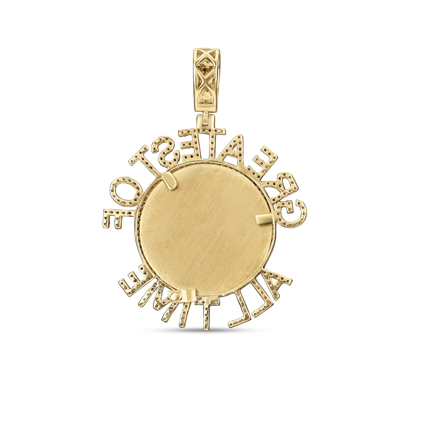 10K Yellow Gold 0.68-0.69 Cttw Diamond "Greatest Of All Time " Charm