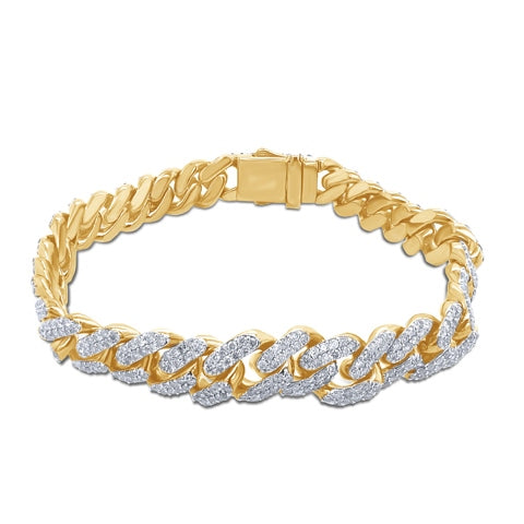 10K Yellow Gold 7.22-7.33 Cttw Diamond Bracelet