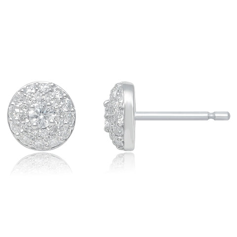 10K White Gold 0.52-0.53 Cttw Diamond Earring