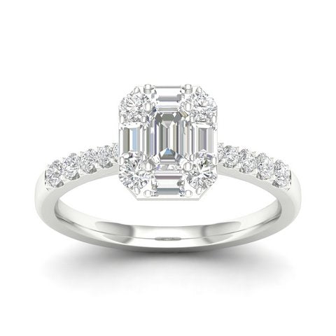 14K White Gold 0.50 Cttw Diamond Ladies Ring