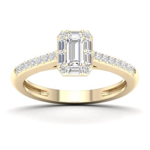 14K Yellow Gold 0.50 Cttw Diamond Ladies Ring