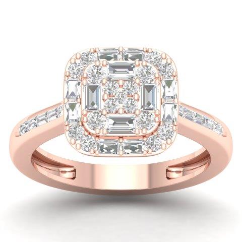 14K Rose Gold 0.50 Cttw Diamond Ladies Ring