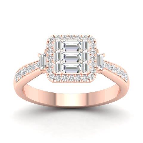 14K Rose Gold 0.50 Cttw Diamond Ladies Ring