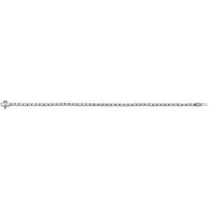 14K White Gold Square 2 X 2Mm G-H Si 2 1/2 Ctw Lab-Grown Diamond Line Bracelet, Length: 7 In