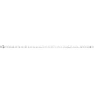 14K White Gold Round 2.3Mm G-H Si1-Si2 3 Ctw Lab-Grown Diamond Line Bracelet, Length: 7.25 In