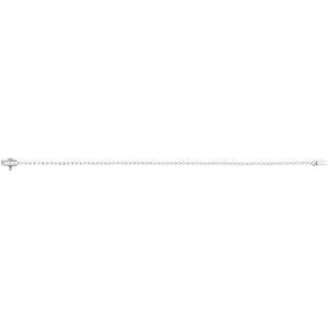 14K White Gold Round 1.85Mm G-H Si1-Si2 2 Ctw Lab-Grown Diamond Line Bracelet, Length: 7.25 In