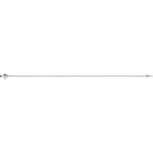 14K White Gold Round 1.6Mm G-H Si1-Si2 1 1/2 Ctw Lab-Grown Line Bracelet, Length: 7.25 In