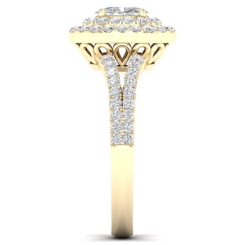 14K Yellow Gold 1.00 Cttw Diamond Certified Ring