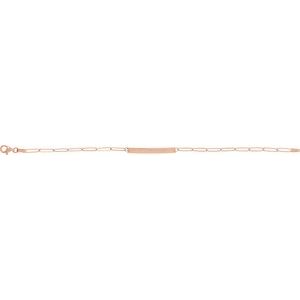 14K Rose Gold 30 X 3.5 Mm 7 In Polished Engravable Skinny Bar Bracelet
