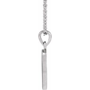 Sterling Silver 16.92 X 8.5 Mm 16-18 In Polished Retro "Love" Necklace