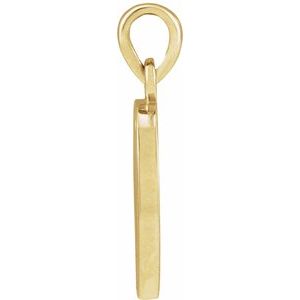 14K Yellow Gold 16.92 X 8.5 Mm Polished Retro "Love" Pendant