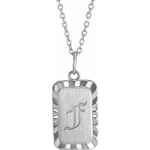 Sterling Silver 18.75 X 9 Mm 16-18 In Polished Engravable Sunburst Necklace