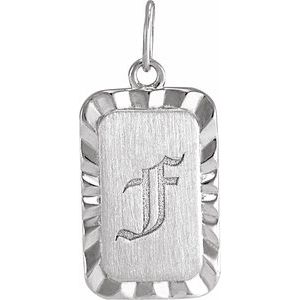 Sterling Silver 18.75 X 9 Mm Polished Engravable Sunburst Pendant