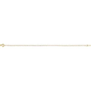14K Yellow Gold Round 2.3Mm G-H I1 3 Ctw Natural Diamond Line Bracelet, Length: 7.25 In