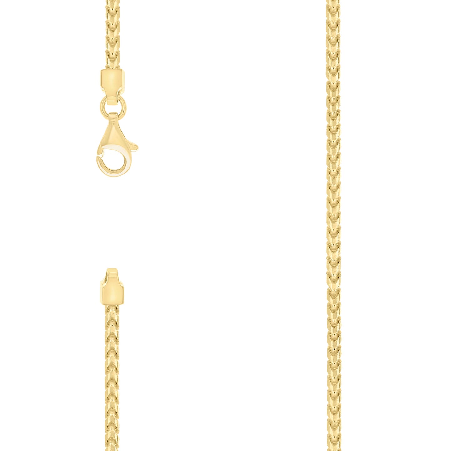 Sterling Silver Yellow-Tone Or Rose Tone Or Two Tone Solid Franco Chain