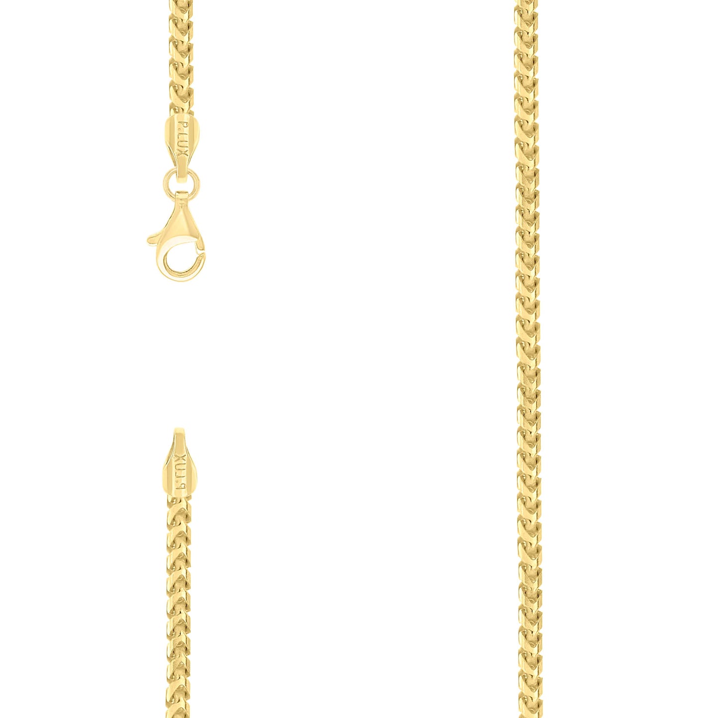Sterling Silver Yellow-Tone Or Rose Tone Or Two Tone Solid Franco Chain
