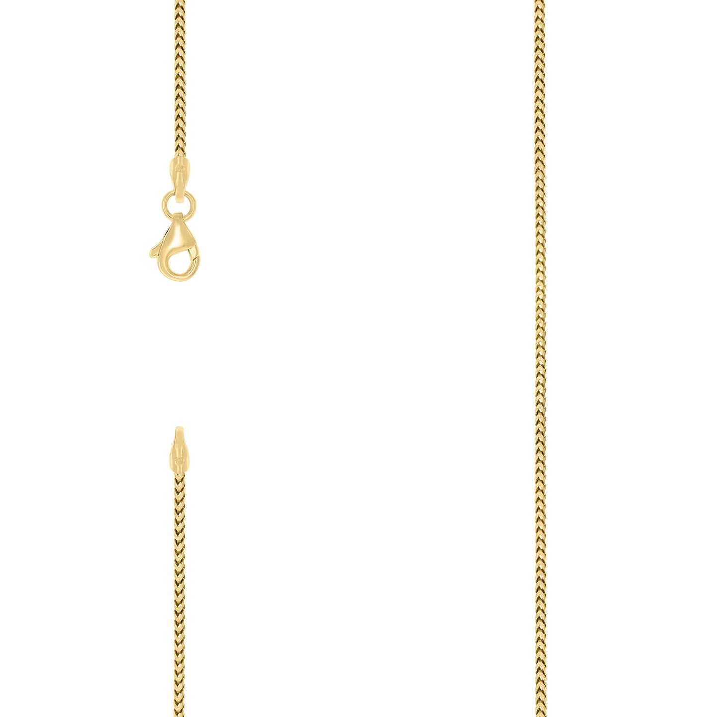 Sterling Silver Yellow-Tone Or Rose Tone Or Two Tone Solid Franco Chain
