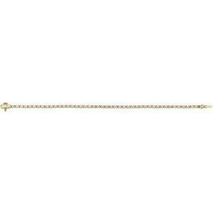 14K Yellow Gold Square 2 X 2Mm G-H Si 2 1/2 Ctw Lab-Grown Diamond Line Bracelet, Length: 7 In