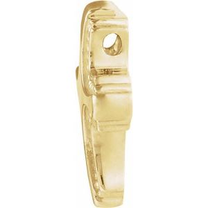 14K Yellow Gold 19.75 X 17 Mm Polished Small Cross Slide