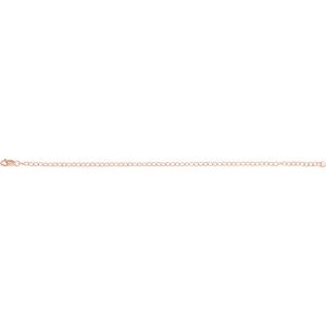 14K Yellow Or White Or Rose Gold Or Sterling Silver Or Gold Filled 2.5 Mm Lobster Clasp Cable 7" Chain